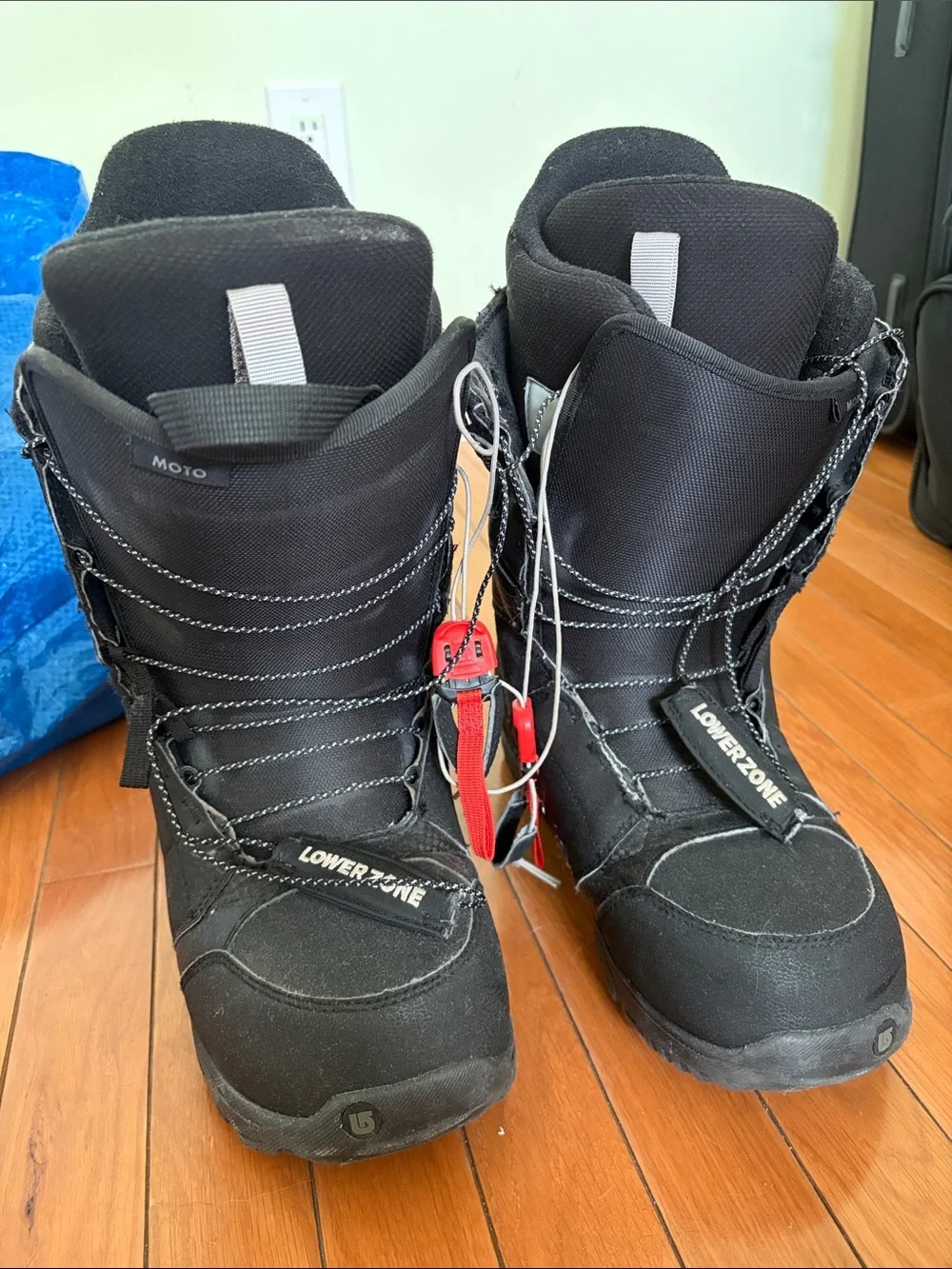 Lower Zone Moto Black Snowboard Boots size 11 Men US